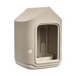 cosy vogelfutterhaus 18cm pilzbeige